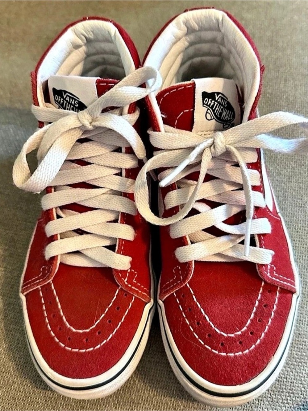 Vans Sk8-Hi Red & White High-Top Sneakers